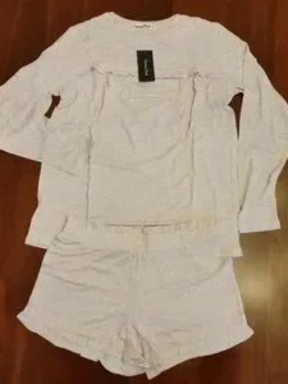 Emerson Road Little Giraffe Tee & Short Pajama Set XS Pink White Ruffle